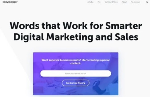 Ejemplo de squeeze page: Copyblogger