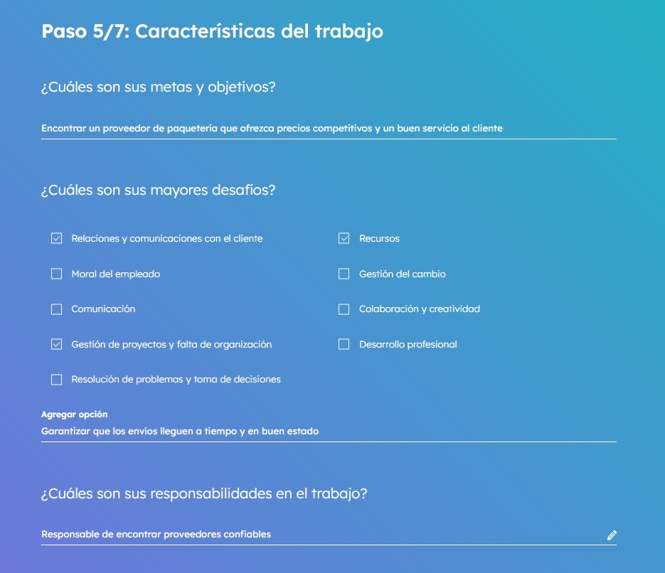 Buyer persona B2B: características del trabajo