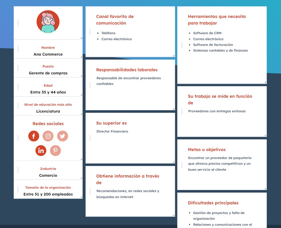 Ejemplo de buyer persona B2B