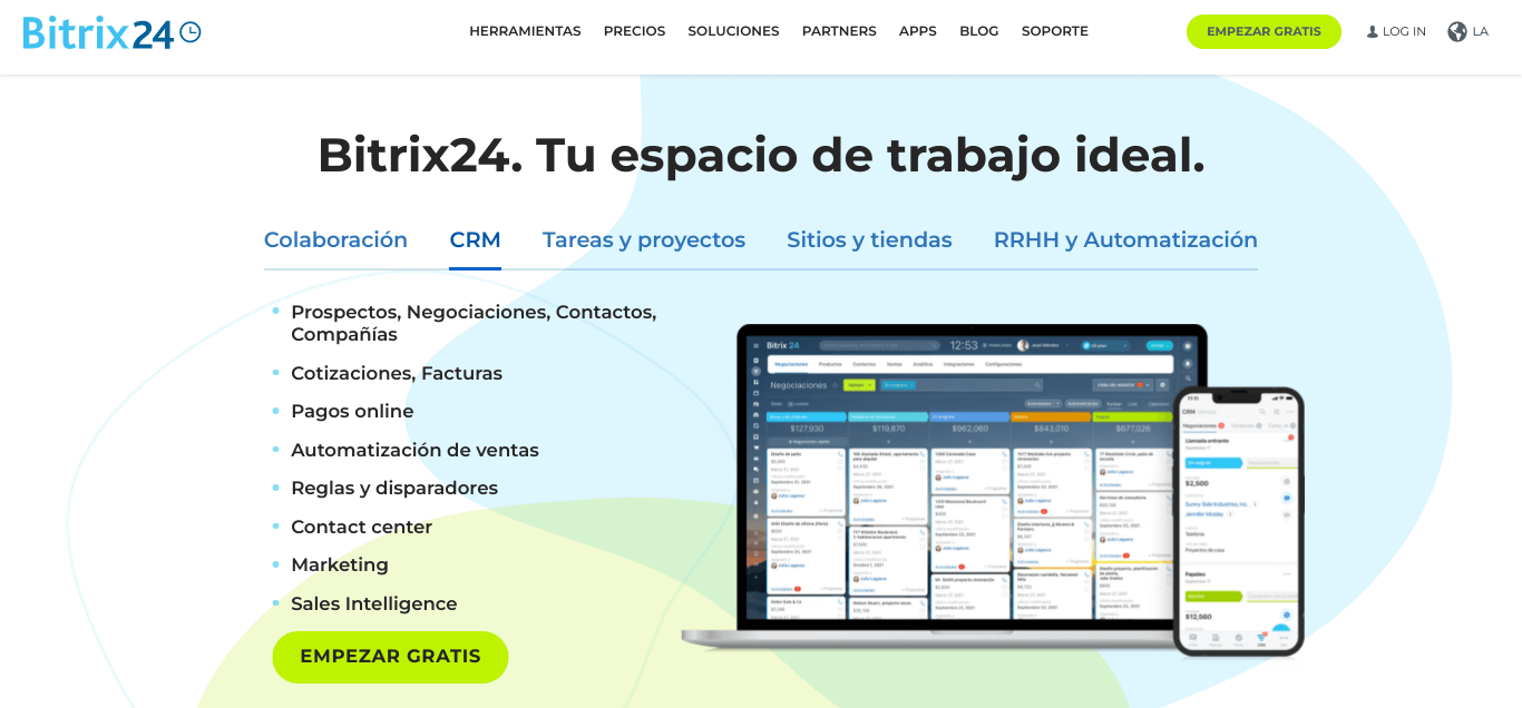 Ejemplo de CRM analítico: Bitrix