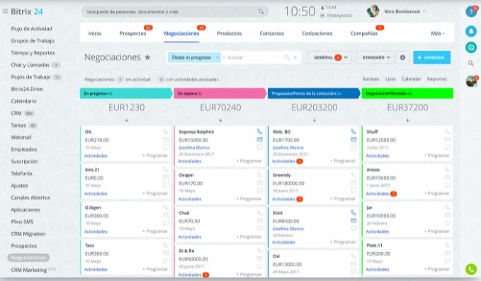 CRM para marketing de Bitrix24
