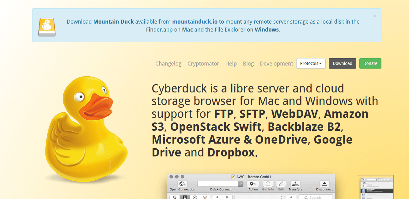 Cyberduck, herramienta para la migración de datos