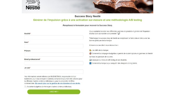 data marketing exemple Nestlé