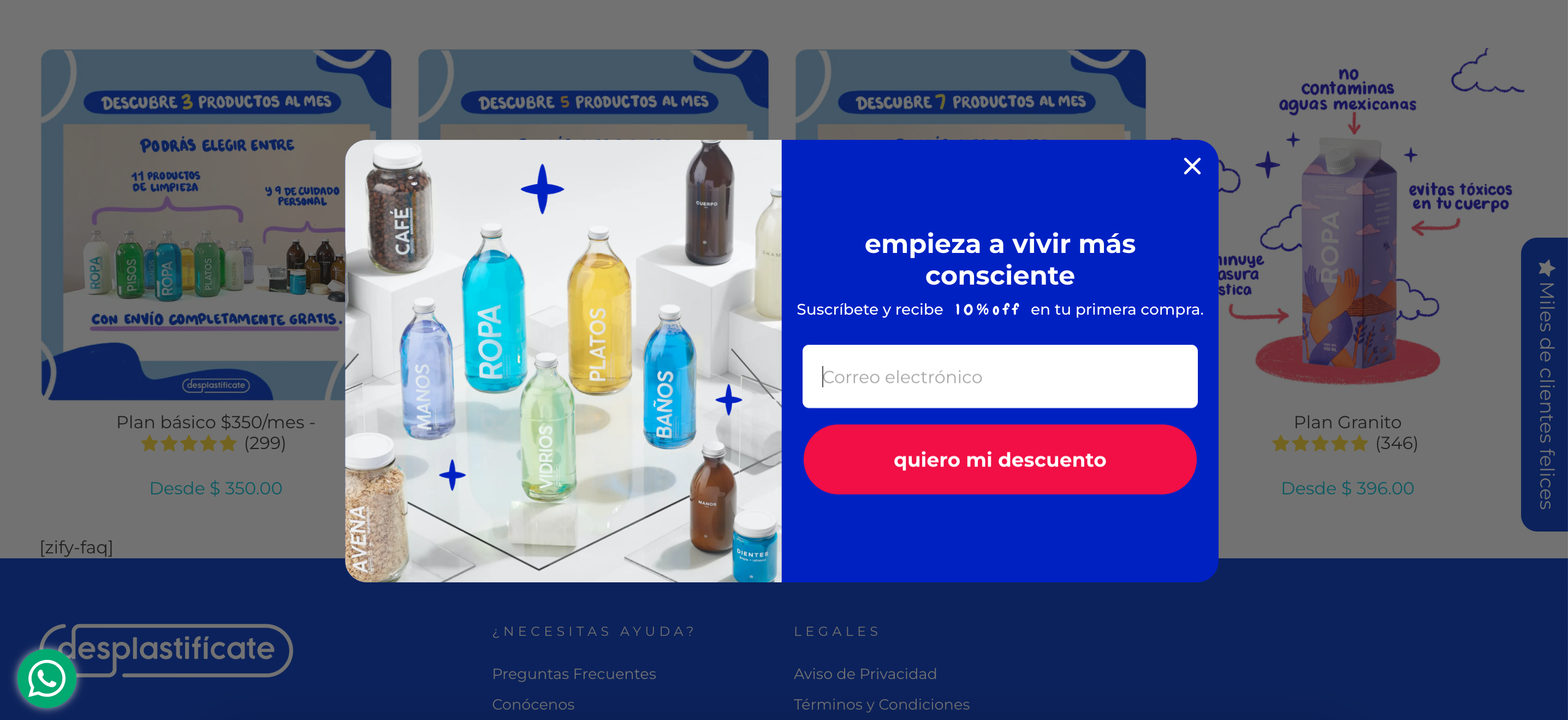 Ejemplos de landing page: Desplastificate