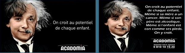 détournement publicitaire exemple Acadomia