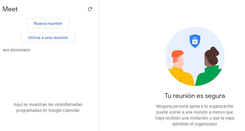 Software para dinámicas navideñas online: Google Meet