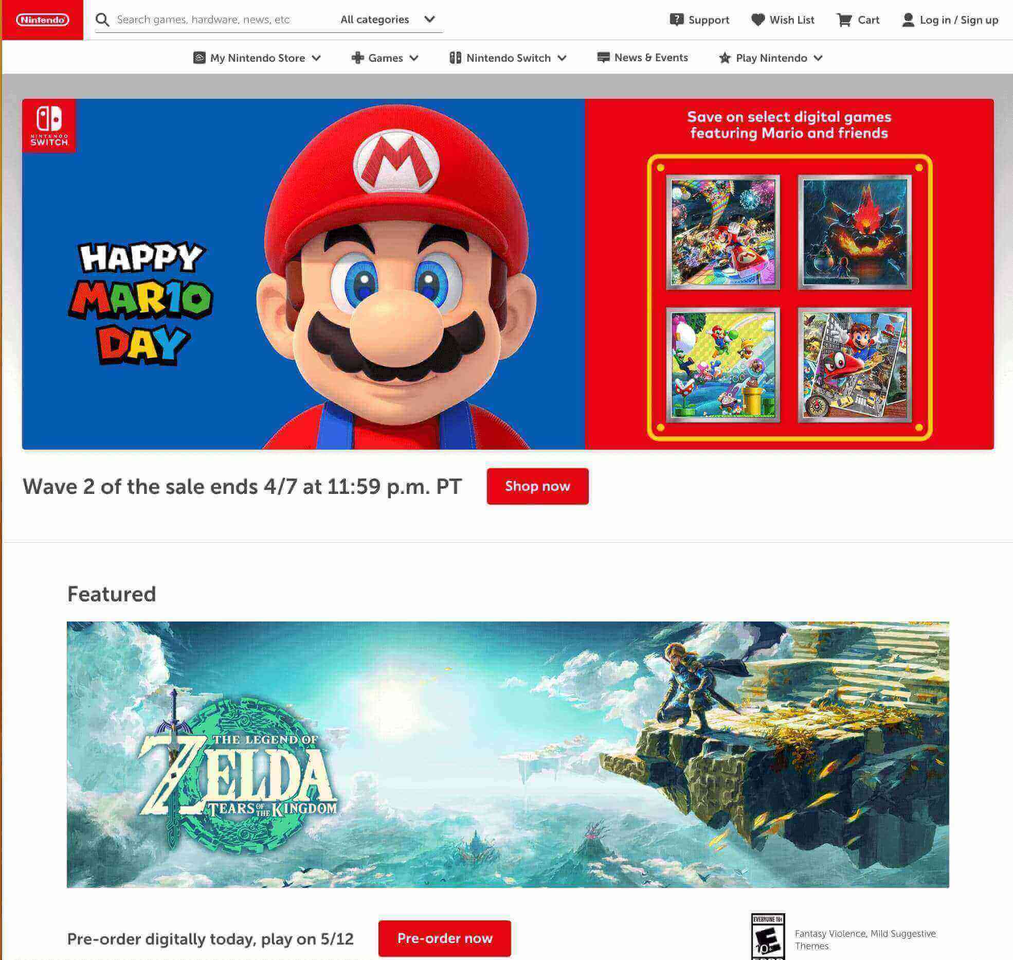 Diseño de usuario ejemplo nintendo