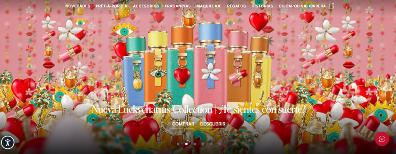 Ejemplo de diseño UX de Carolina Herrera