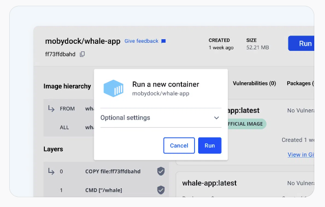 Interface de Docker