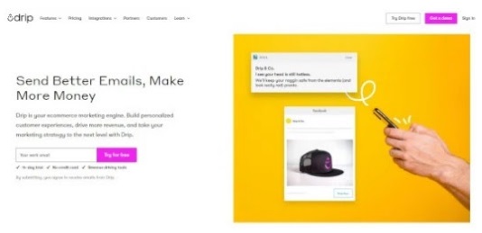 Ejemplo de squeeze page de Drip