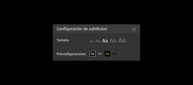 Ejemplo de acción para accesibilidad web: Prime Video