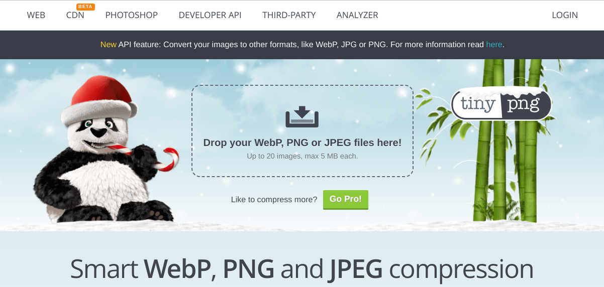 Herramienta de compresión de imágenes TinyPNG