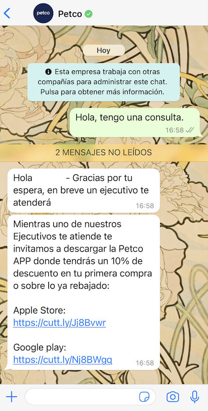 Ejemplo de una buena atención al cliente en redes sociales: Petco