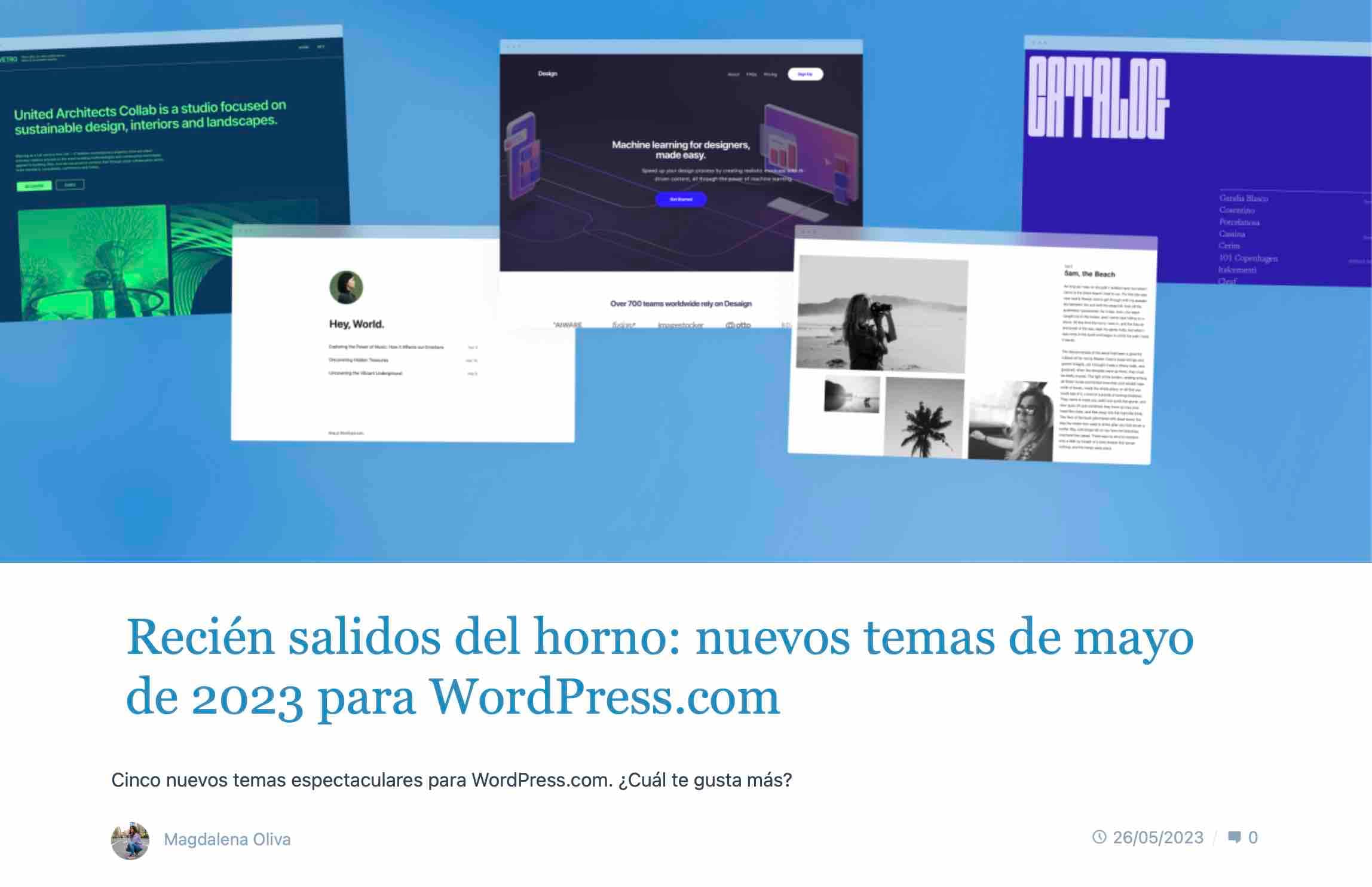 Ejemplo de blog corporativo: WordPress