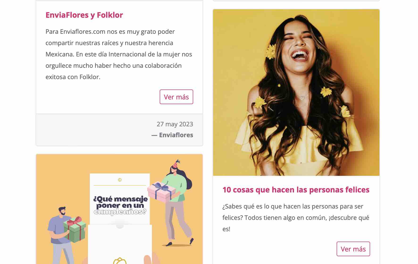 Ejemplo de blog corporativo: Enviaflores