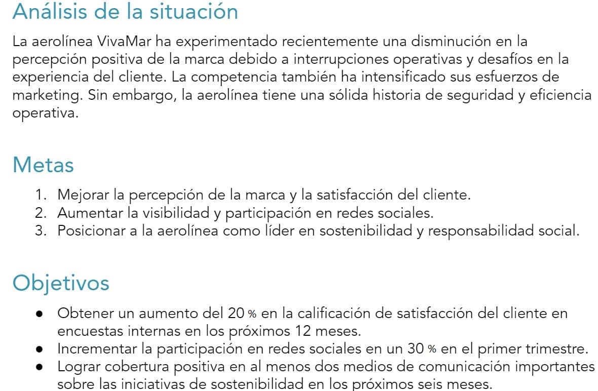 Ejemplos de plan de relaciones públicas: análisis, metas y objetivos