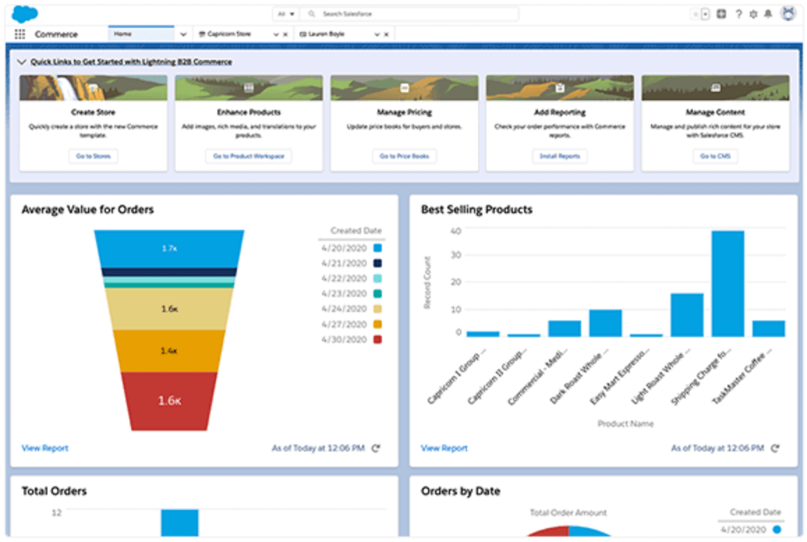 Ejemplo de CRM B2B 2023: Salesforce