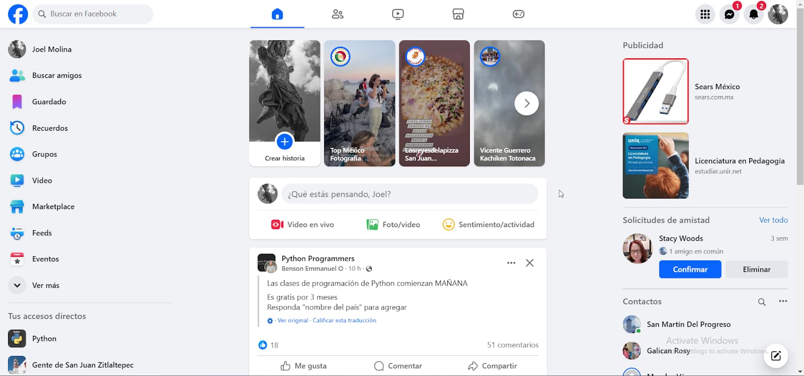 mobile-first desing: facebook