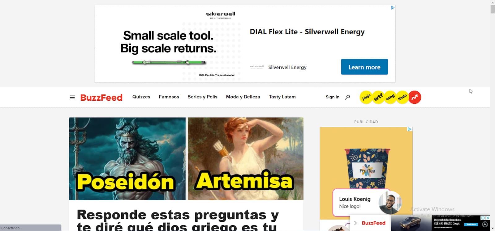 mobile-first desing: BuzzFeed