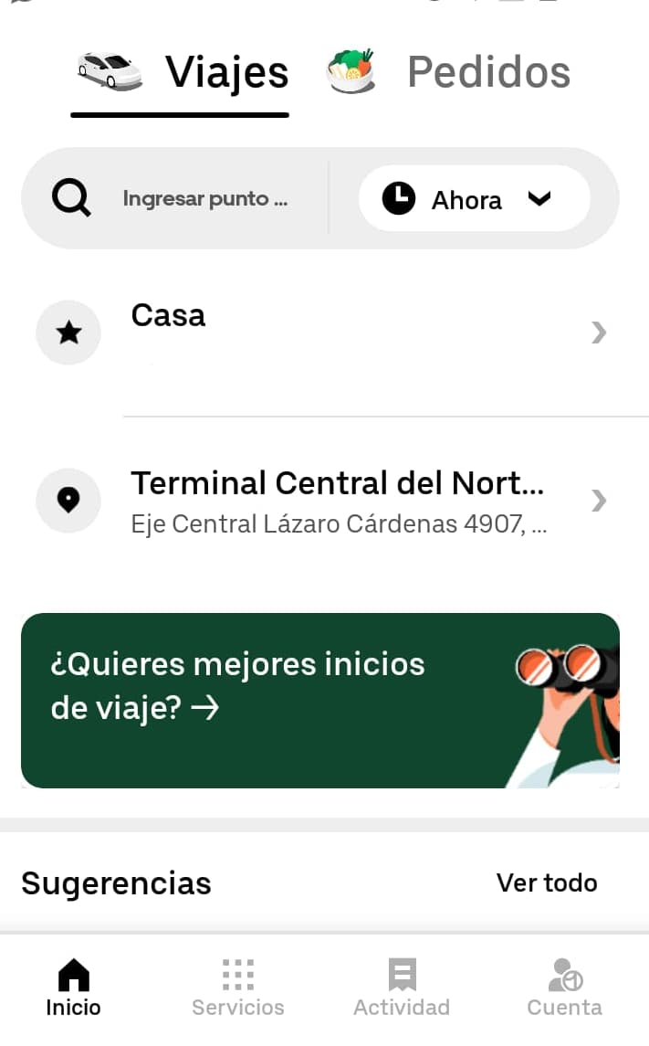 Ejemplo de experiencia de usuario (UX): Uber
