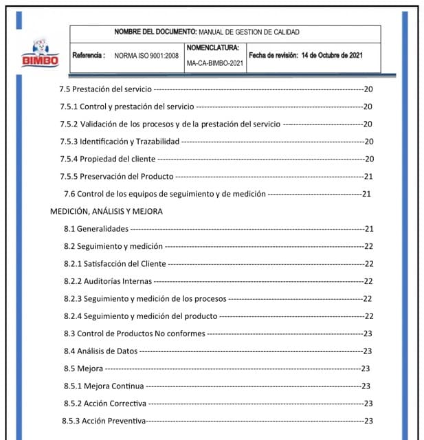 Ejemplo de manual de calidad: introducción de gestión de calidad