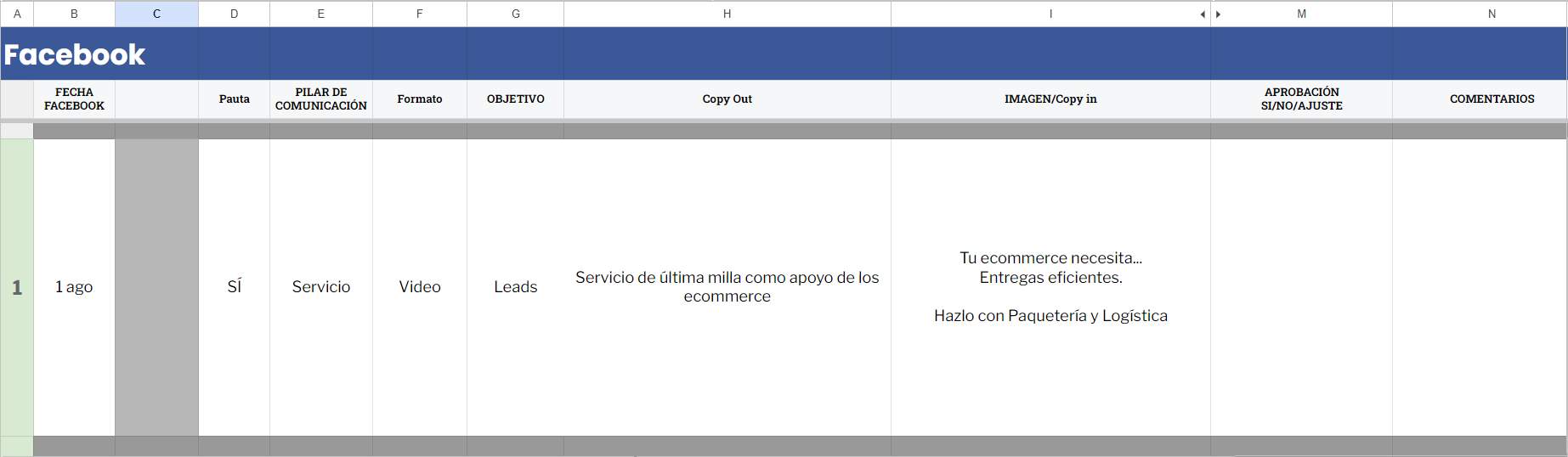 plan de redes sociales ejemplo