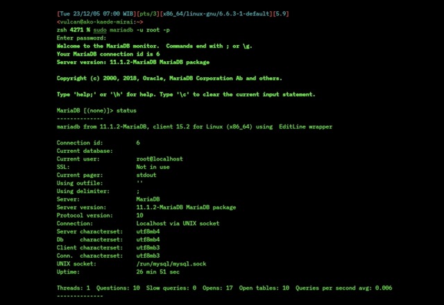 Ejemplo de sistema de gestión de bases de datos: MariaDB