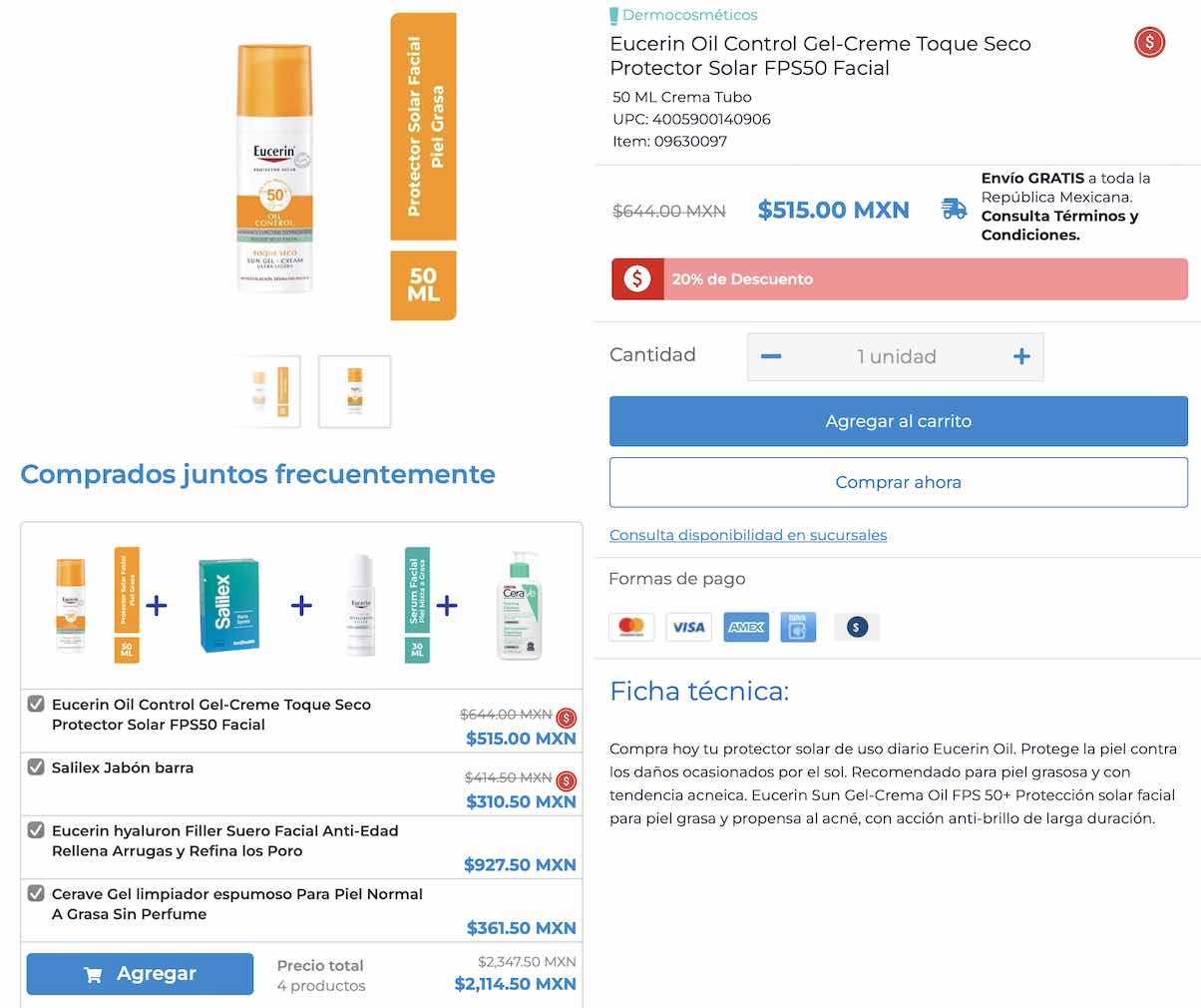 Venta cruzada ejemplo de San Pablo