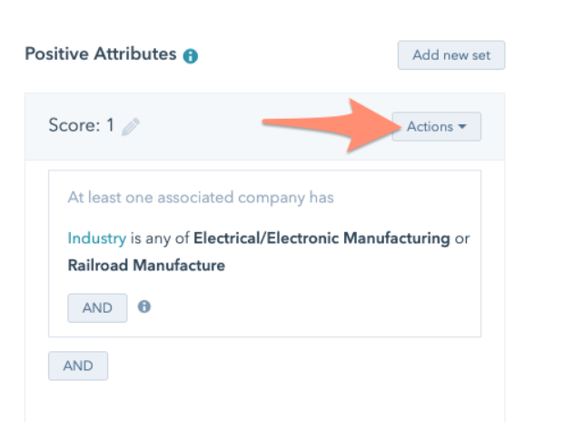 Eliminar un conjunto de atributos en HubSpot