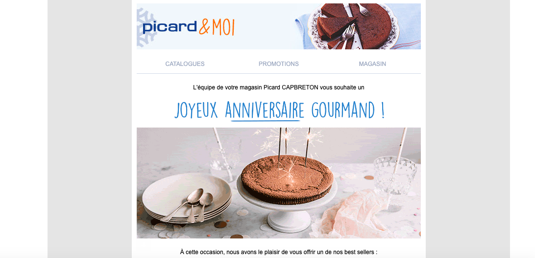 cadeau anniversaire client