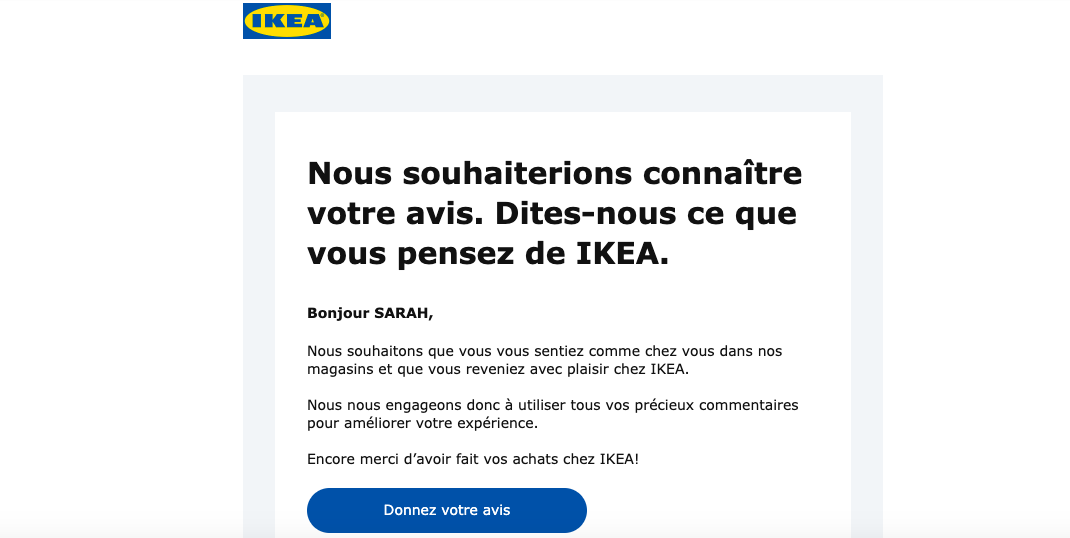 demande d'évaluation de produit