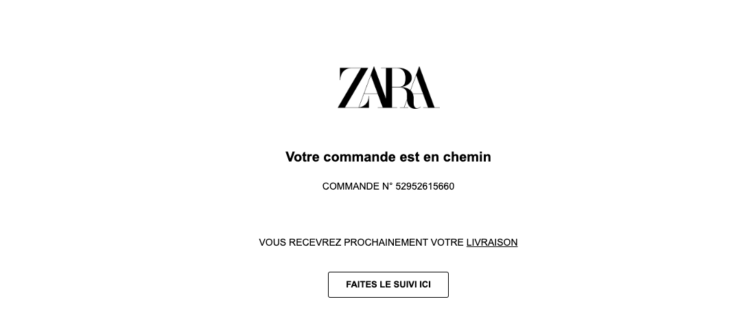 expédition de commande