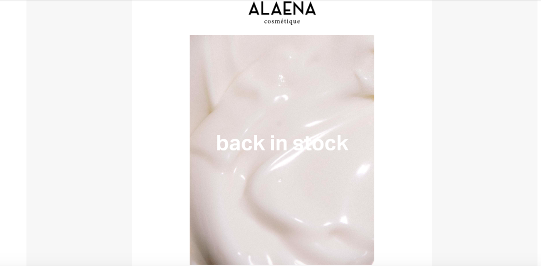 email back in stock