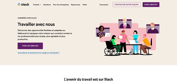 site emploi slack