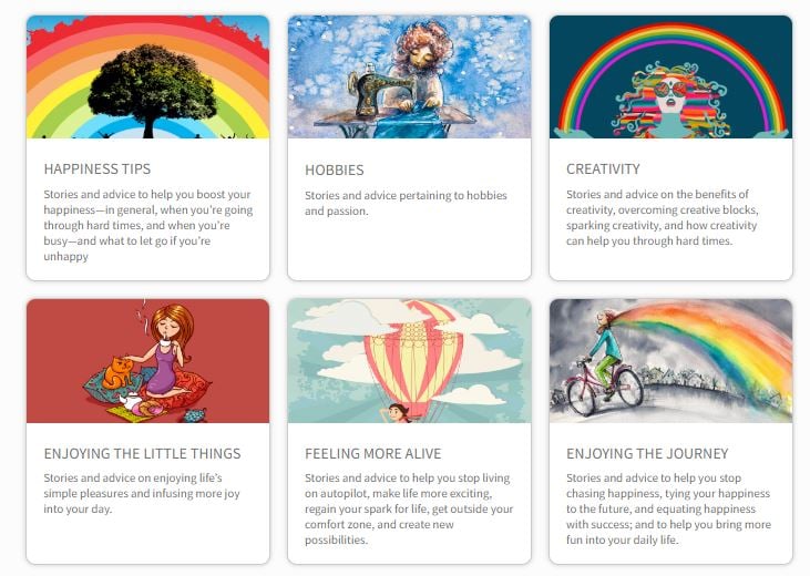 Web a la que lleva Tiny Buddha a través de su engagement en RRSS