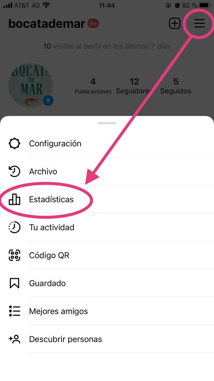 Herramientas para obtener etadísticas de Instagram gratis: Instagram Insights