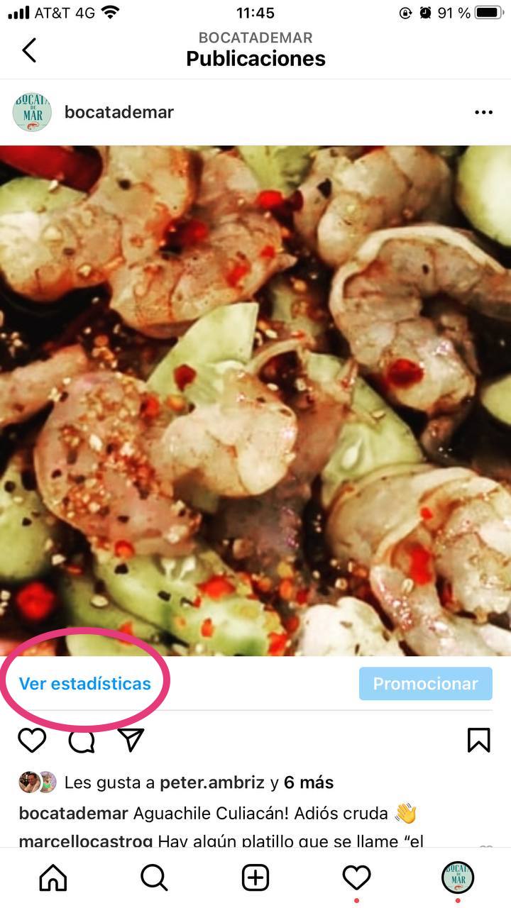 Instagram Insights: estadísticas por publicación