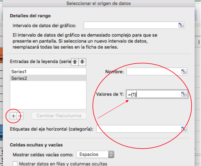 Cómo hacer una gráfica comparativa en Excel: selecciona el origen