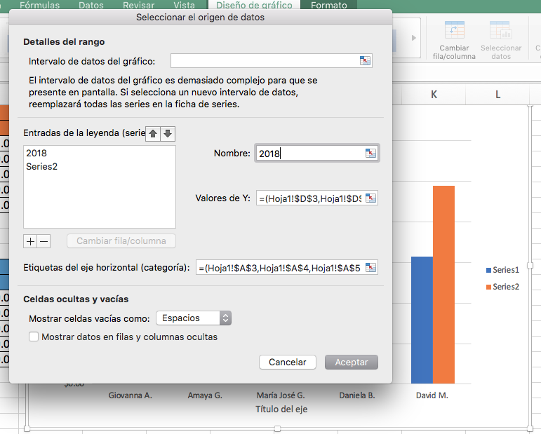 Cómo hacer una gráfica comparativa en Excel: incluye más datos