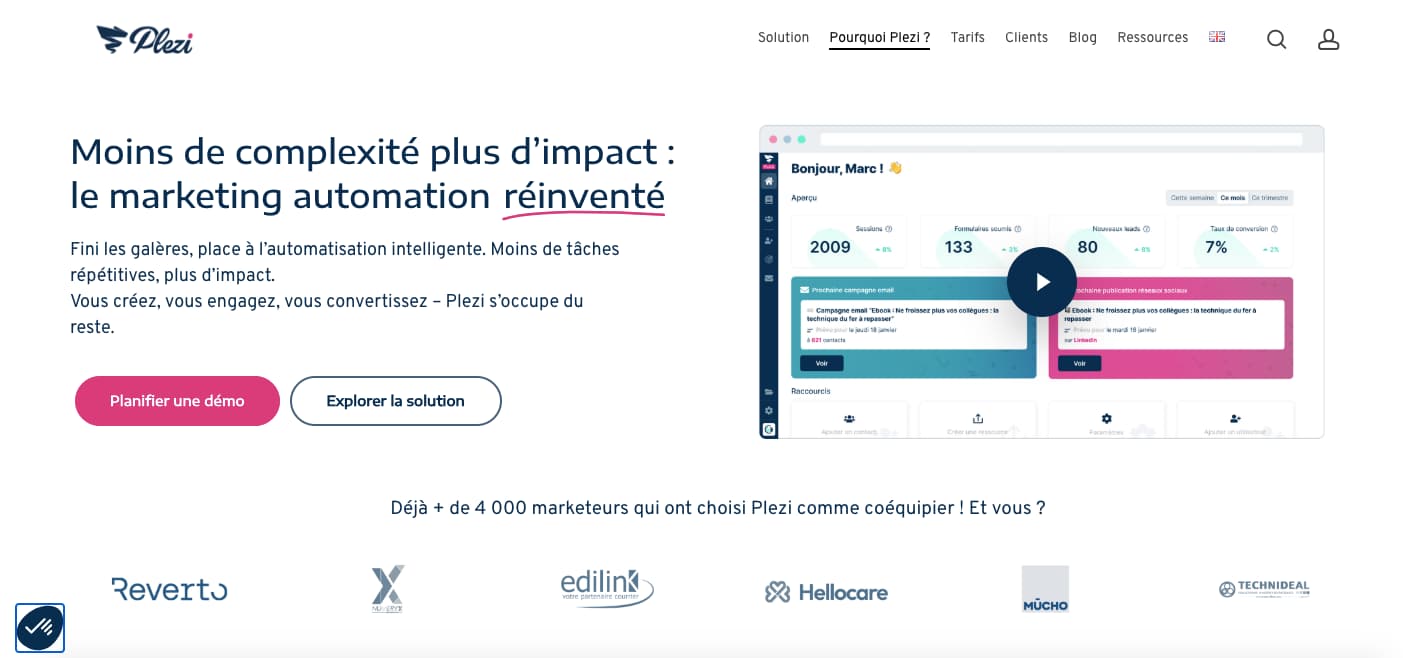 logiciel marketing automation plezi