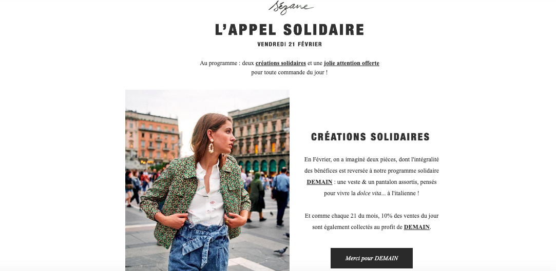 email actualité post-achat