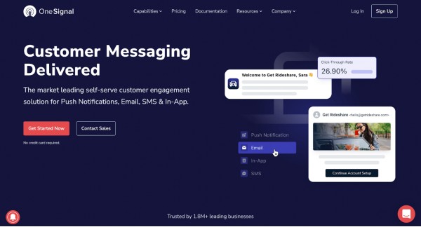 exemple outil notification push OneSignal