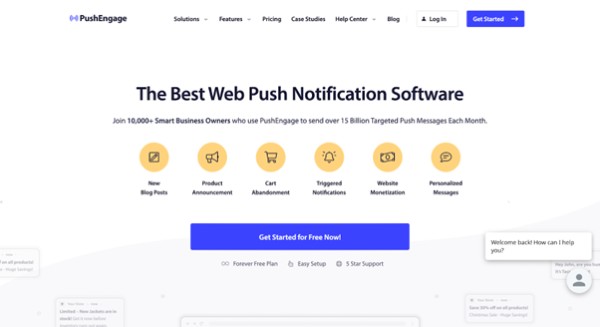 exemple outil notification push PushEngage