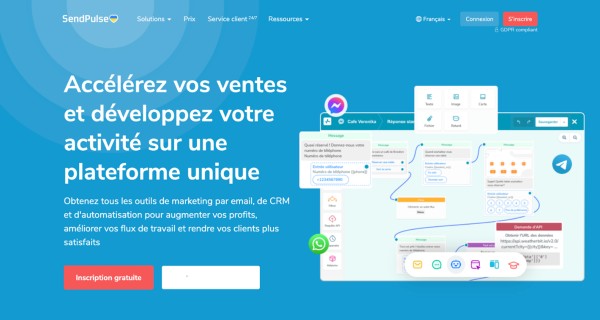 exemple outil notification push SendPulse