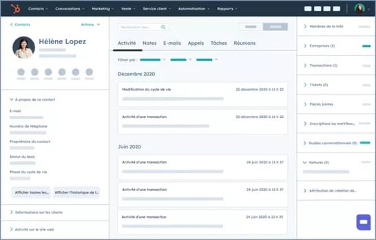 modèle de fiche prospect dans un fichier de prospection