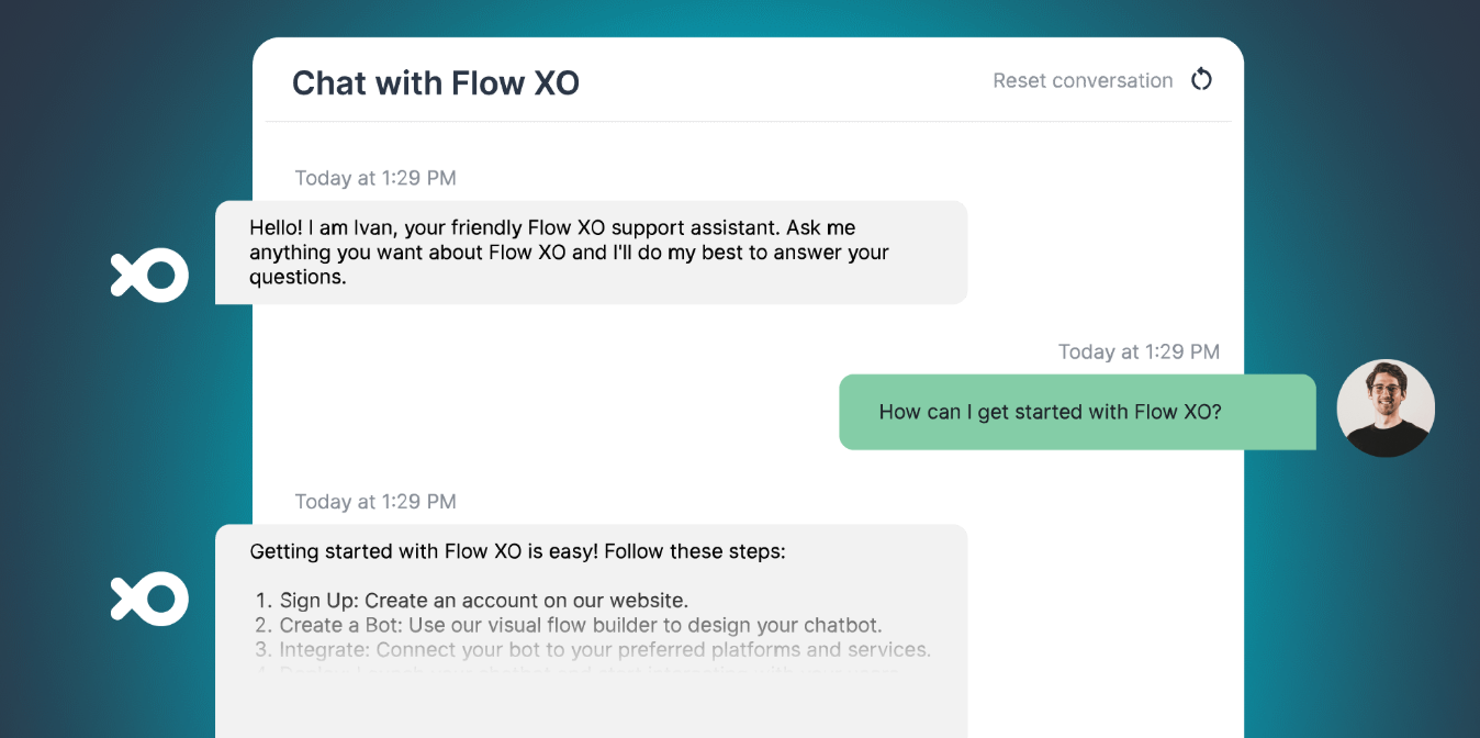 Flow XO chatbot