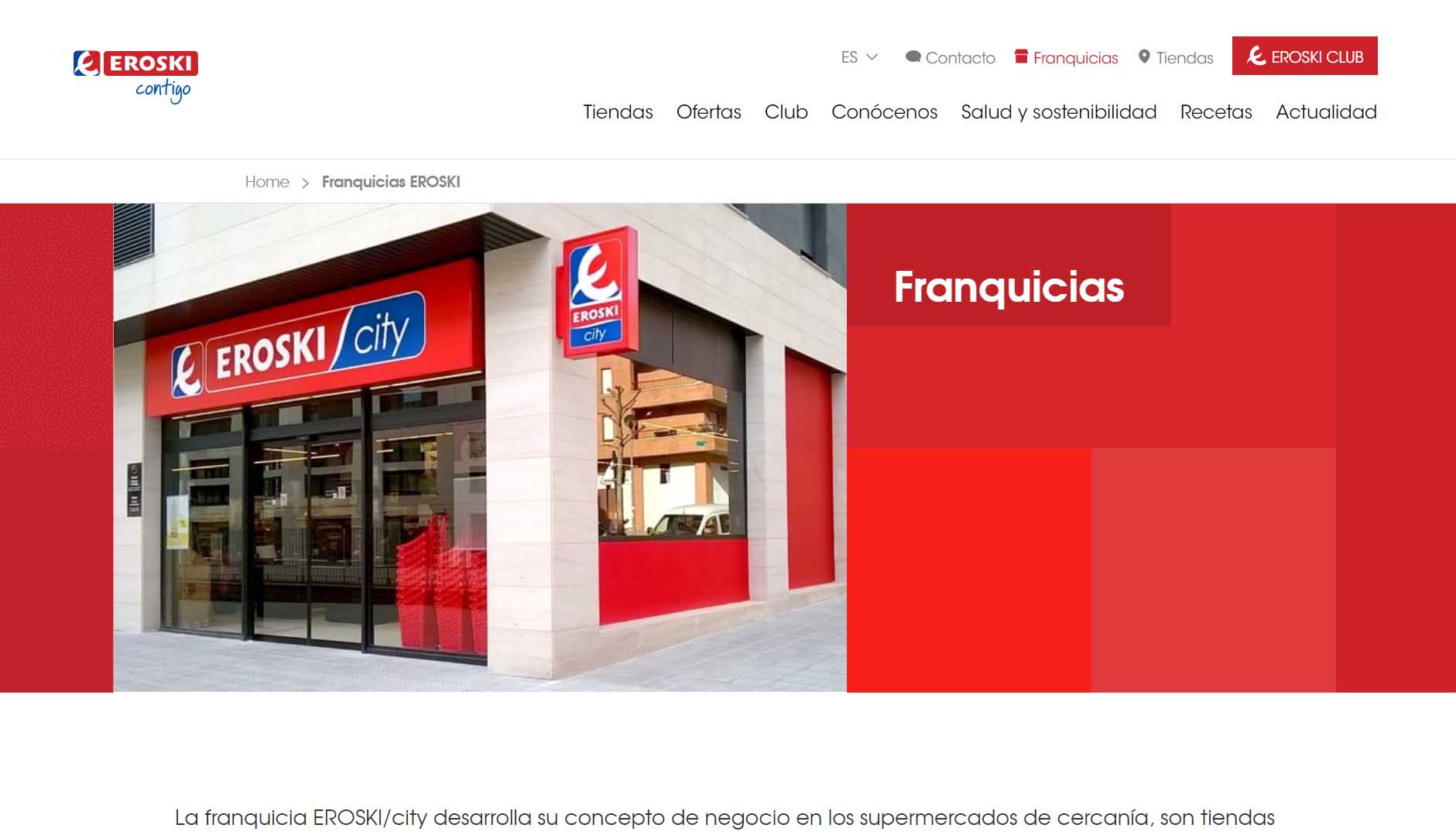 Ejemplos de franquicias rentables en España: Eroski