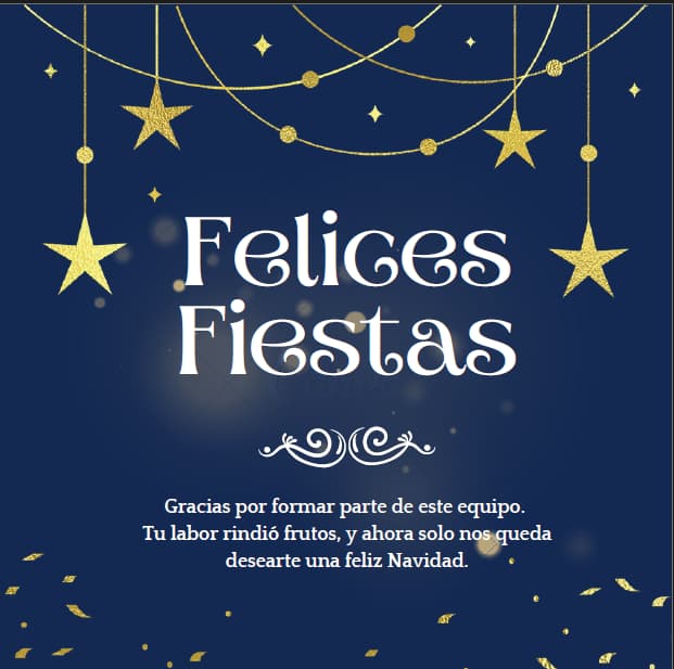 Deseos de navidad para tus colaboradores: gracias por formar parte de este equipo