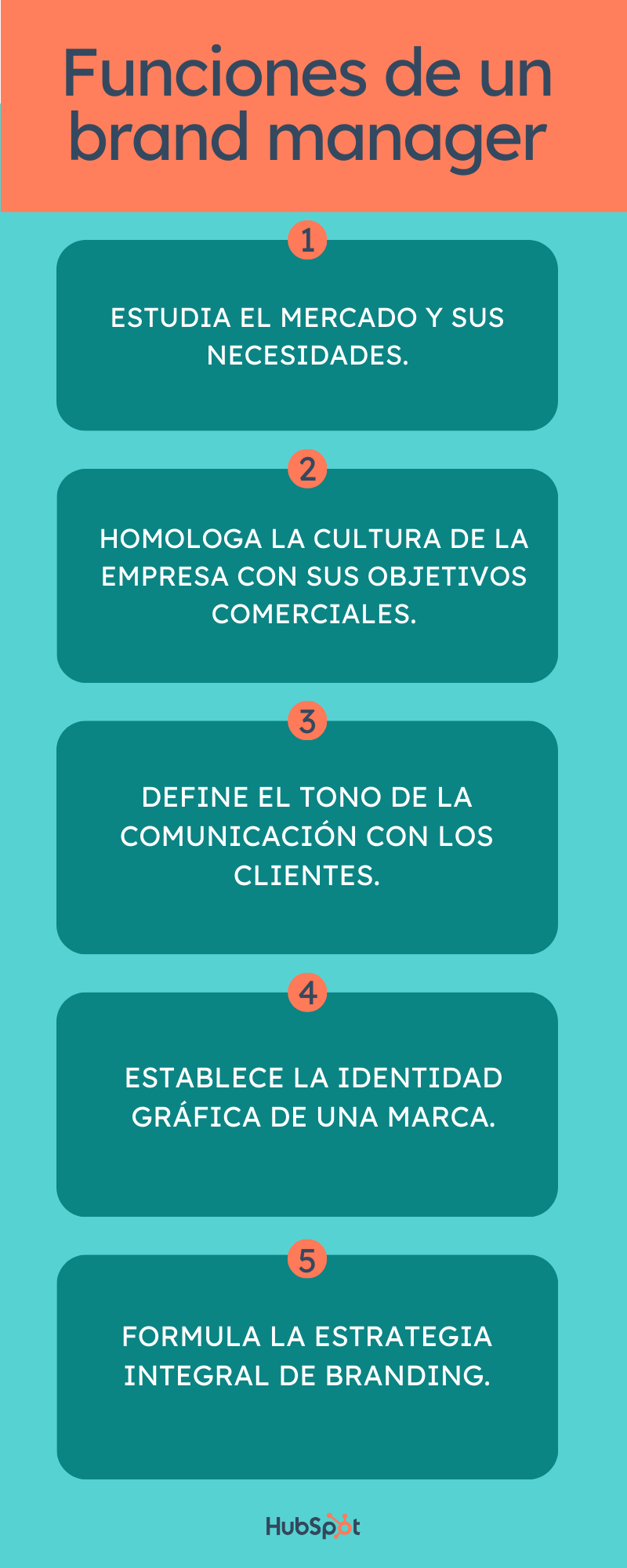 Infografía sobre las funciones de un brand manager