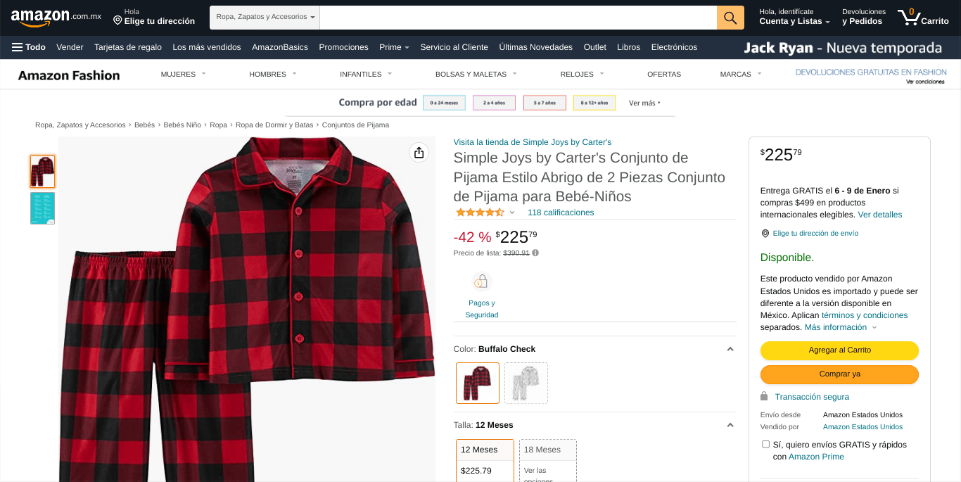 Ejemplo de enlace de campaña de Google Ads de Amazon